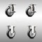 Service Caster 4 Inch 316SS Black Polyurethane Swivel Top Plate Caster Brake 2 Rigid SCC, 2PK SCC-SS31620S414-PPUB-BLK-TLB-2-R-2 - alternate 1
